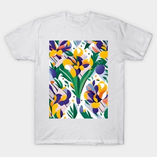 Blue Irises Abstract Fantasy T-Shirt